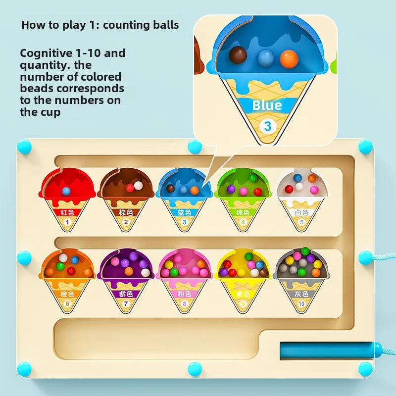 Ice Cream Magnetic Color and N - Kids Education Number ulasan dan harga